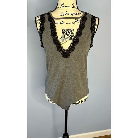 RED by Buckle Lace V-Neck Bodysuit Women’s L Gray - Picture 3 of 11